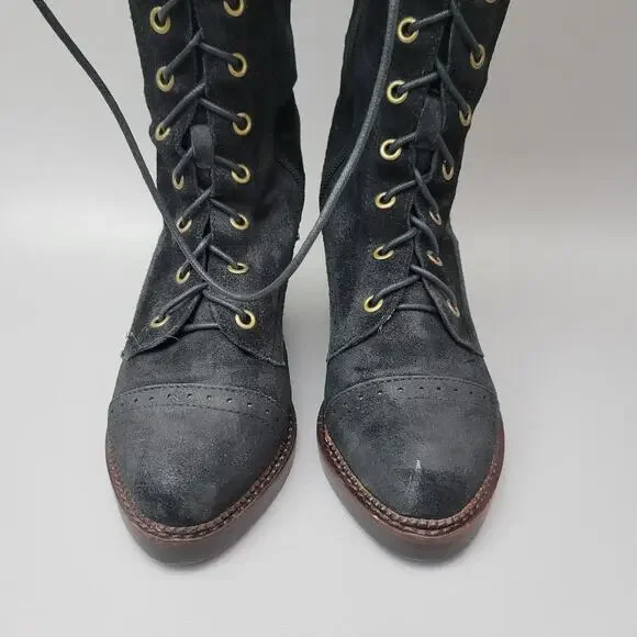 Stylish Black Over the Knee Boots - Picture 9 of 16